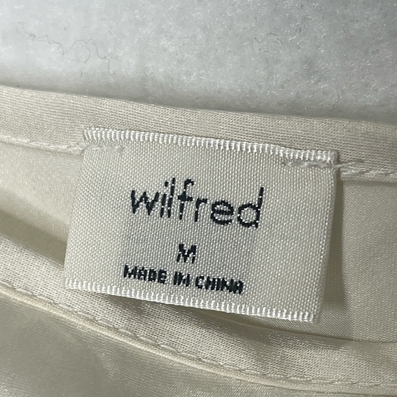 Wilfred Aritzia Women's Light Birch Sleeveless Satin Slip Mini Dress Size M - Picture 3 of 5